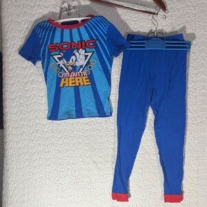 Sonic the Hedgehog Kids Pajama Set - Blue and Red